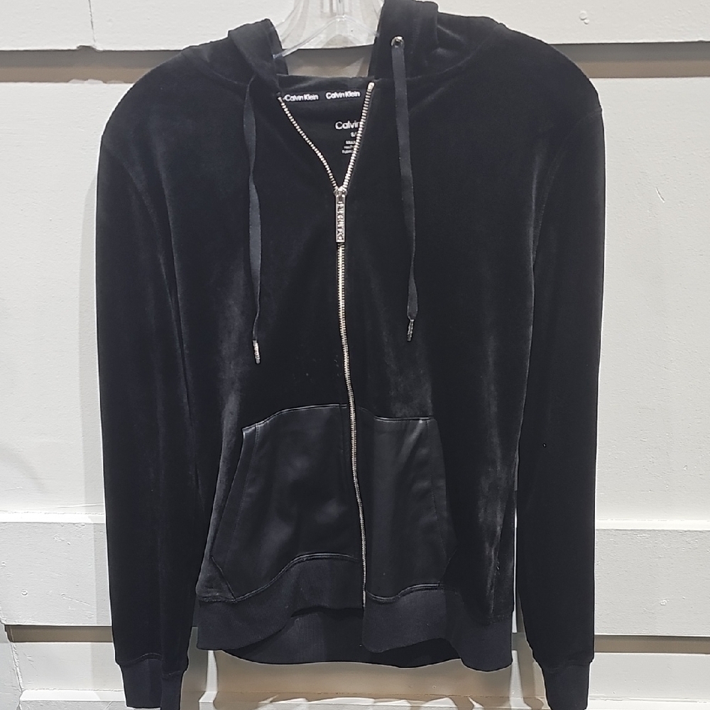 Calvin Klein Black Velvet Hoodie